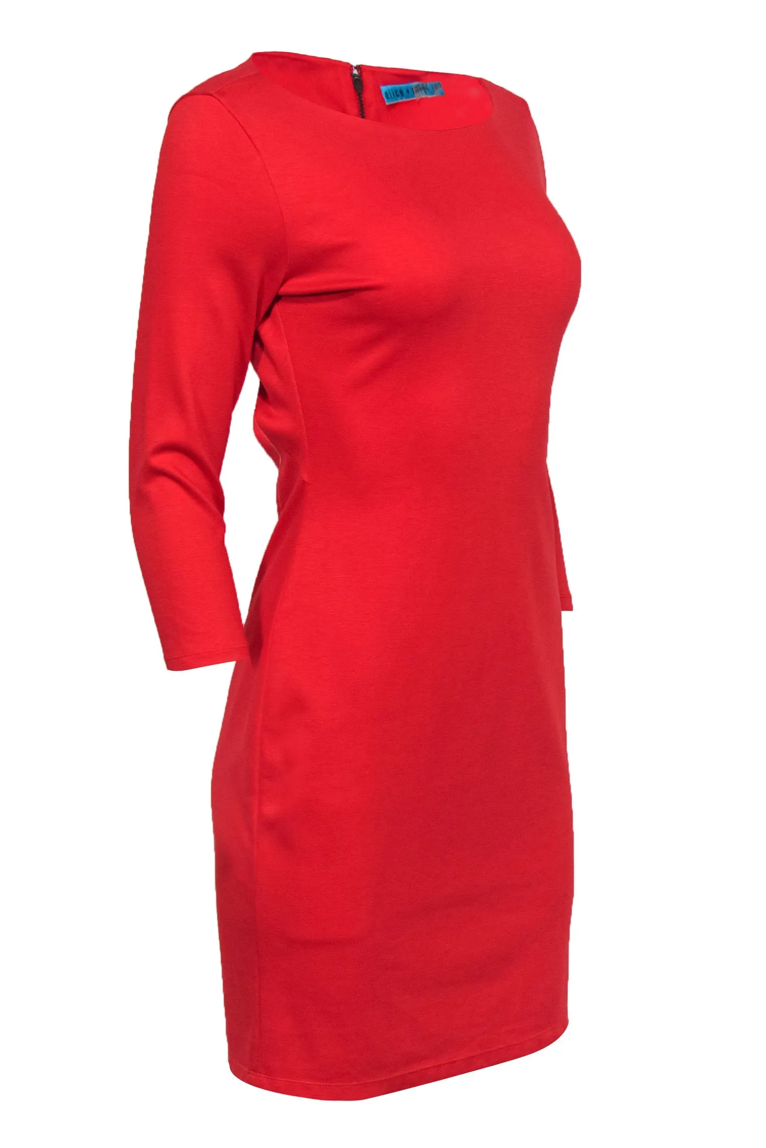 Alice & Olivia - Red Orange "Poppy" Dress w/ Open Back Design Sz 8