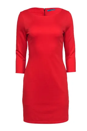 Alice & Olivia - Red Orange "Poppy" Dress w/ Open Back Design Sz 8