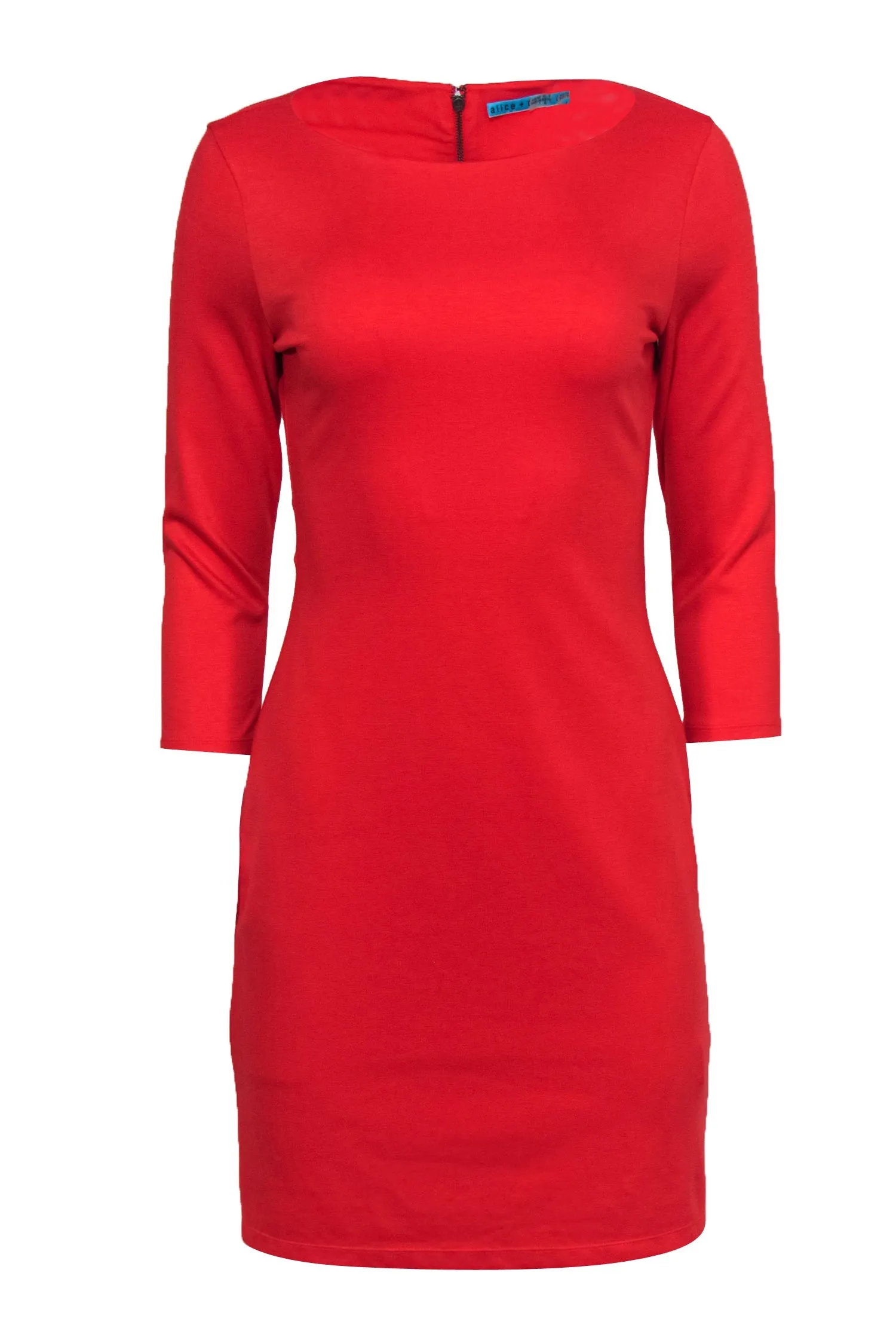 Alice & Olivia - Red Orange "Poppy" Dress w/ Open Back Design Sz 8