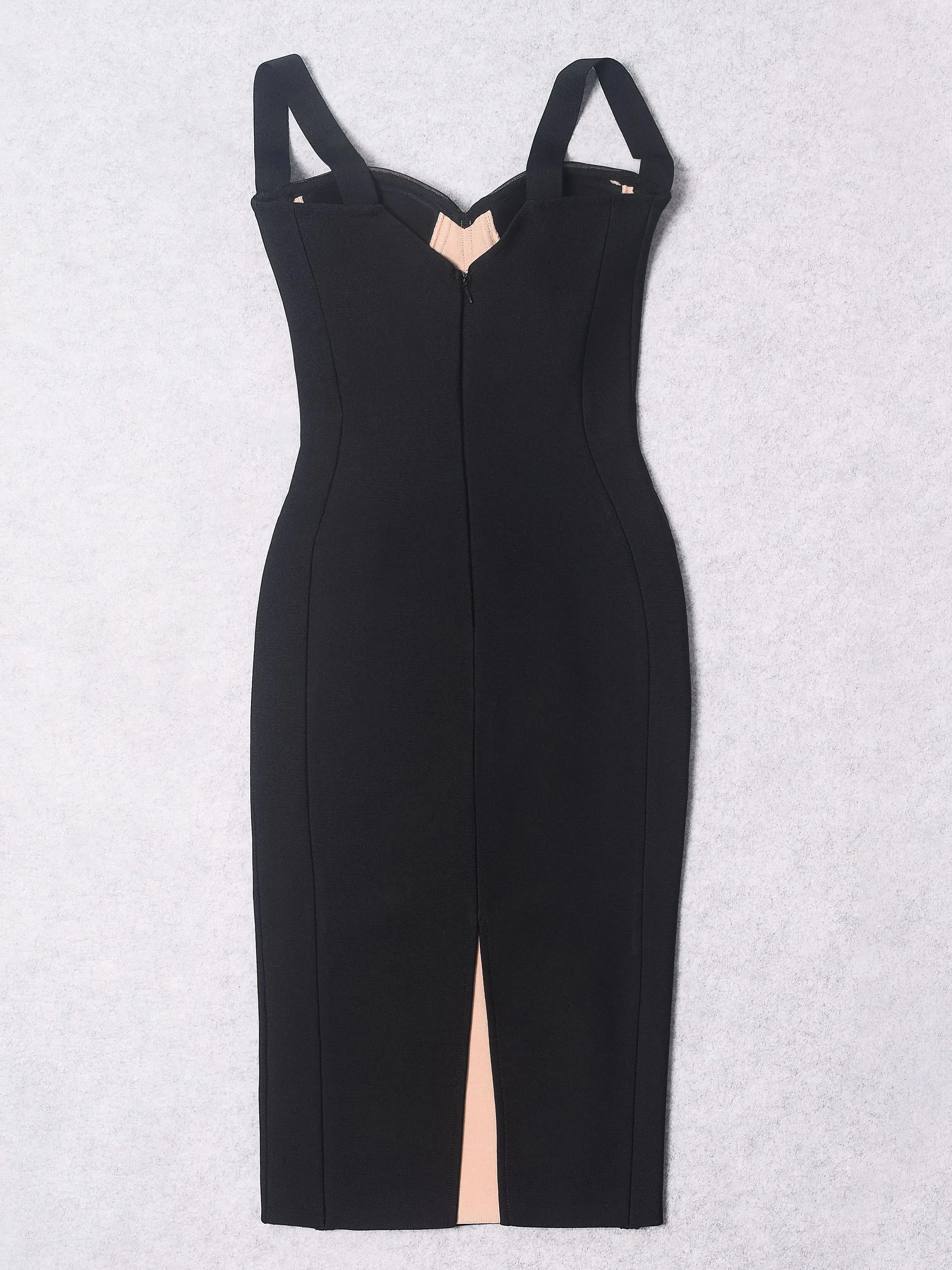 Black Mesh Bodycon midi dress