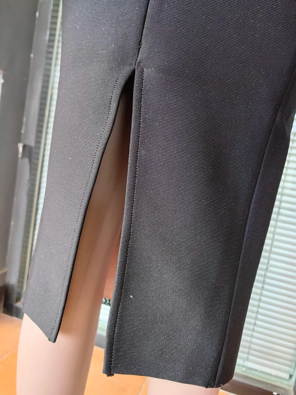 Black Mesh Bodycon midi dress