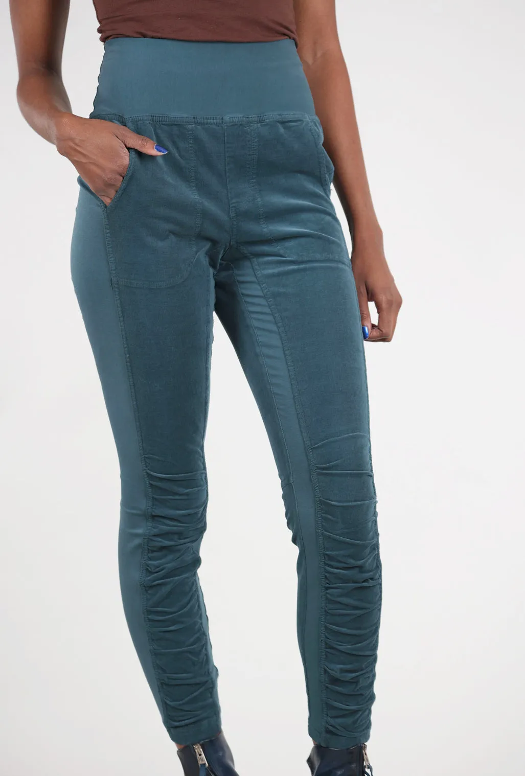 Cord Penny Leggings, Seaport Teal