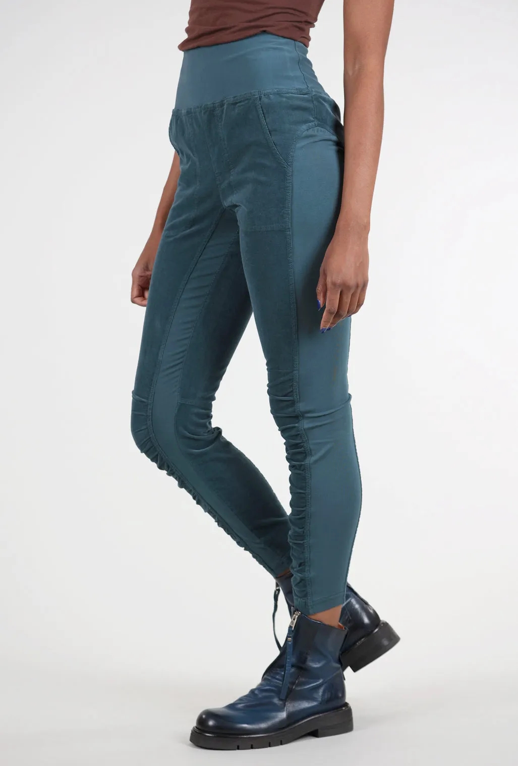 Cord Penny Leggings, Seaport Teal