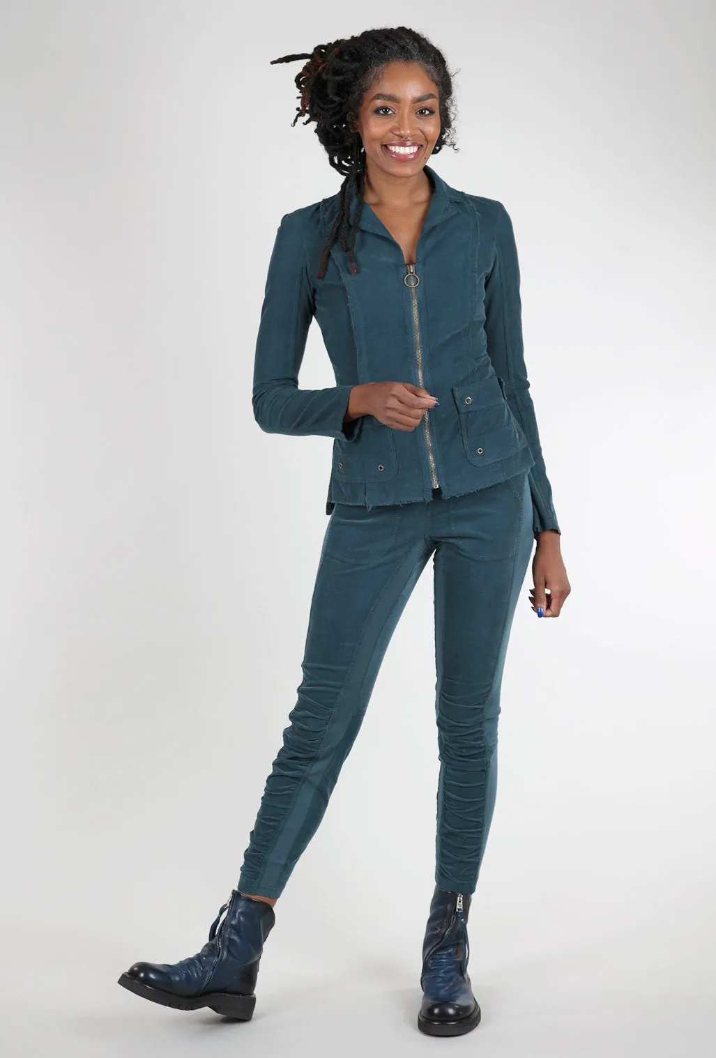 Cord Penny Leggings, Seaport Teal