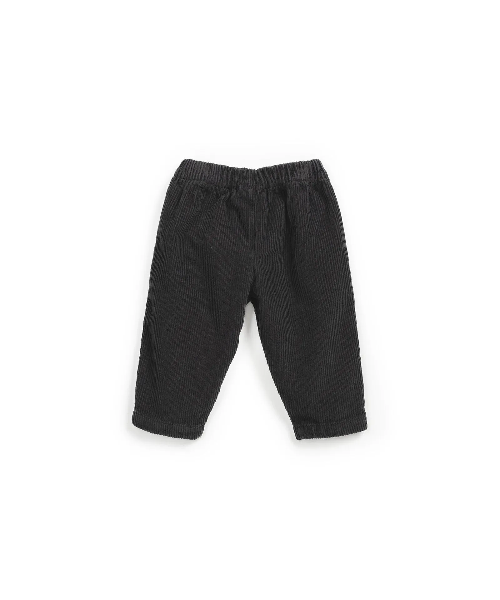 Corduroy pants with Knee patch - Charcoal