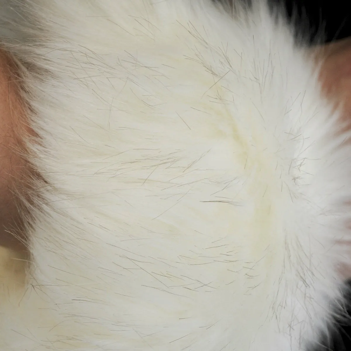 Domnika Luxury Snowflake White Faux Fur Wristlet Cuffs