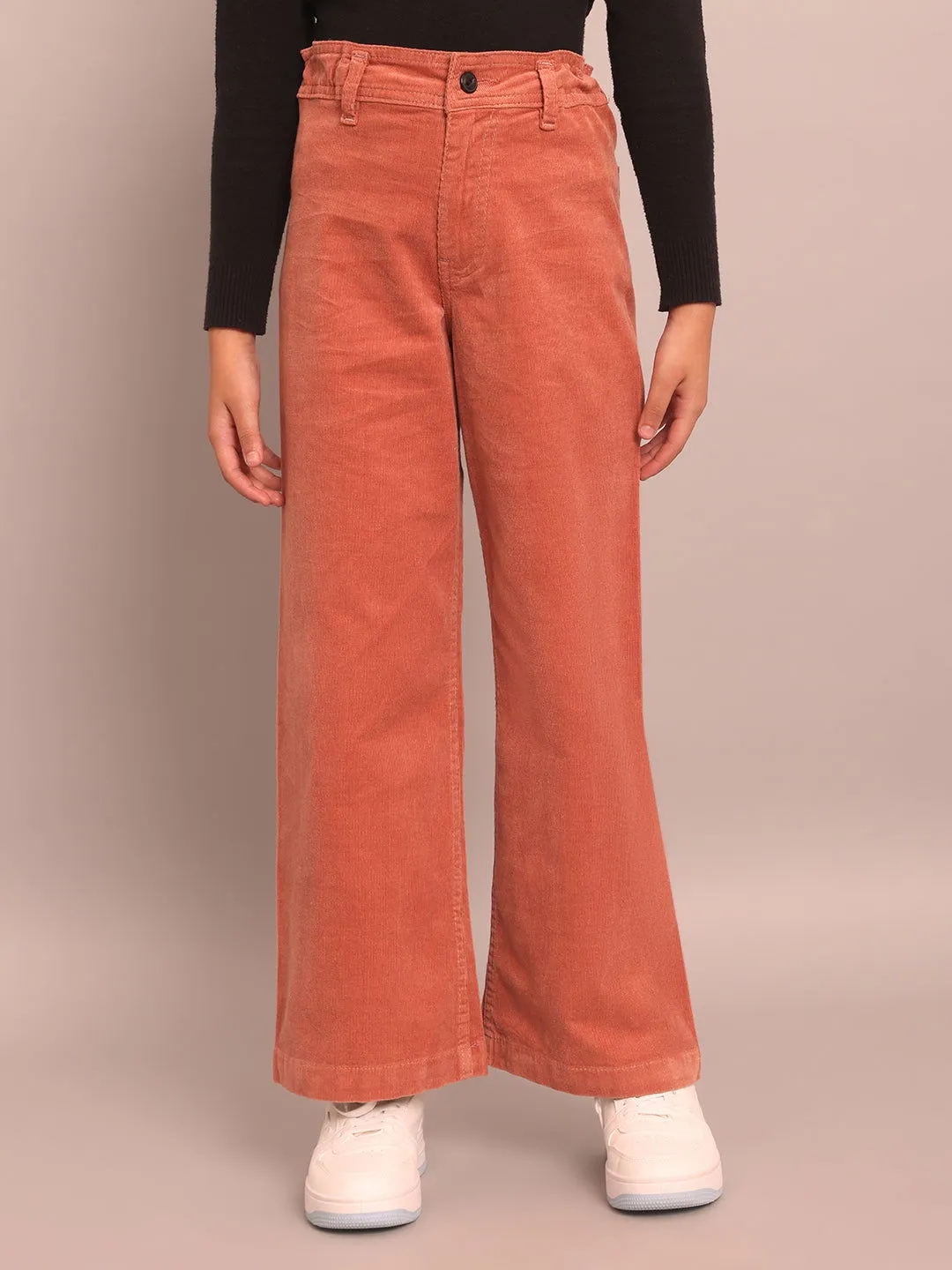 Girls peach corduroy pants