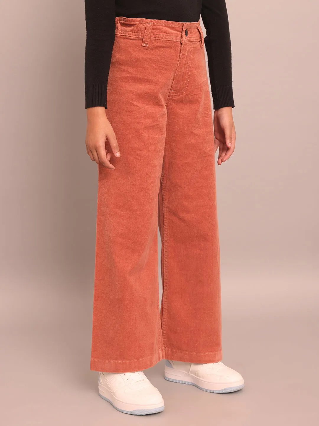 Girls peach corduroy pants