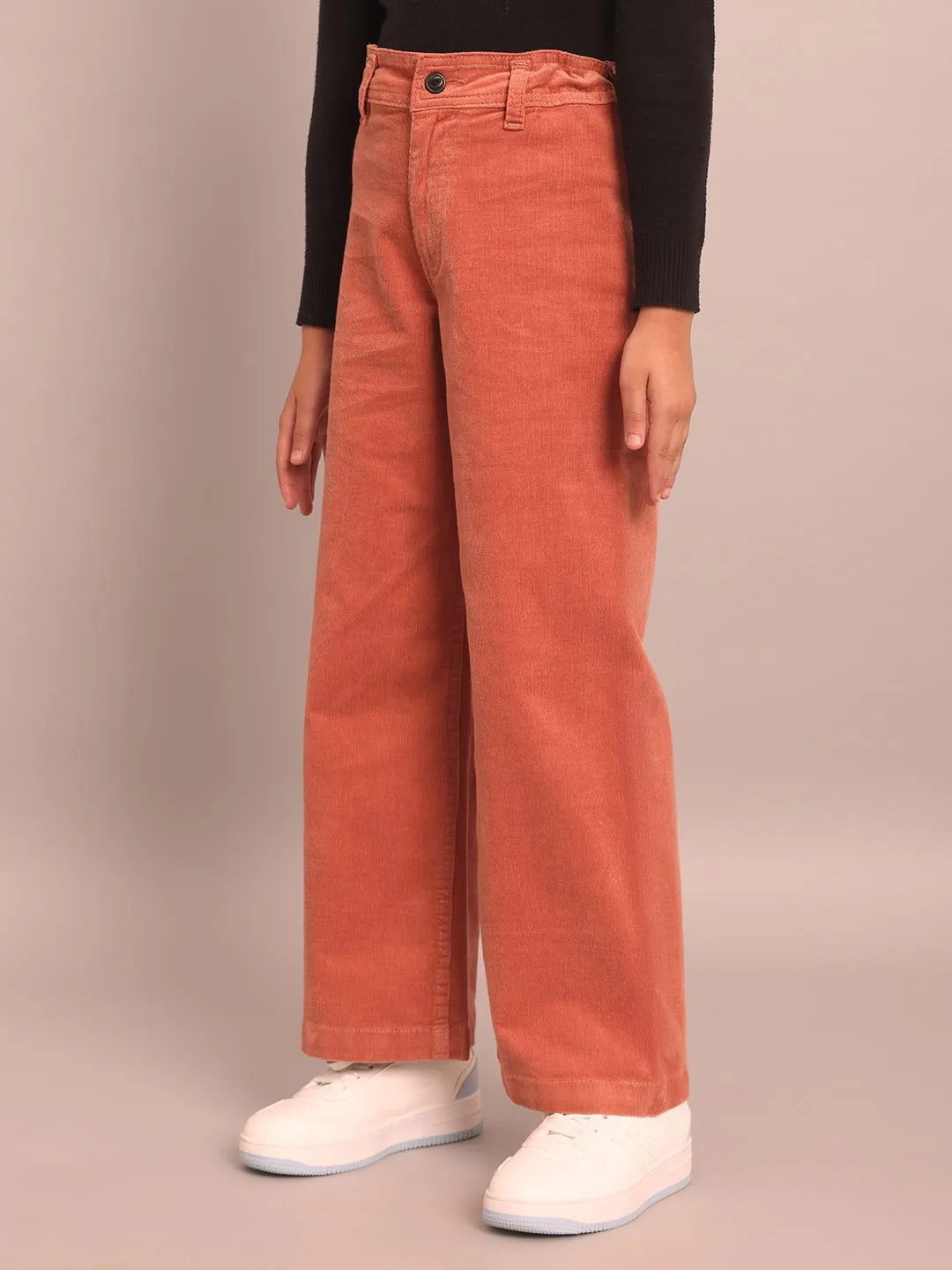 Girls peach corduroy pants