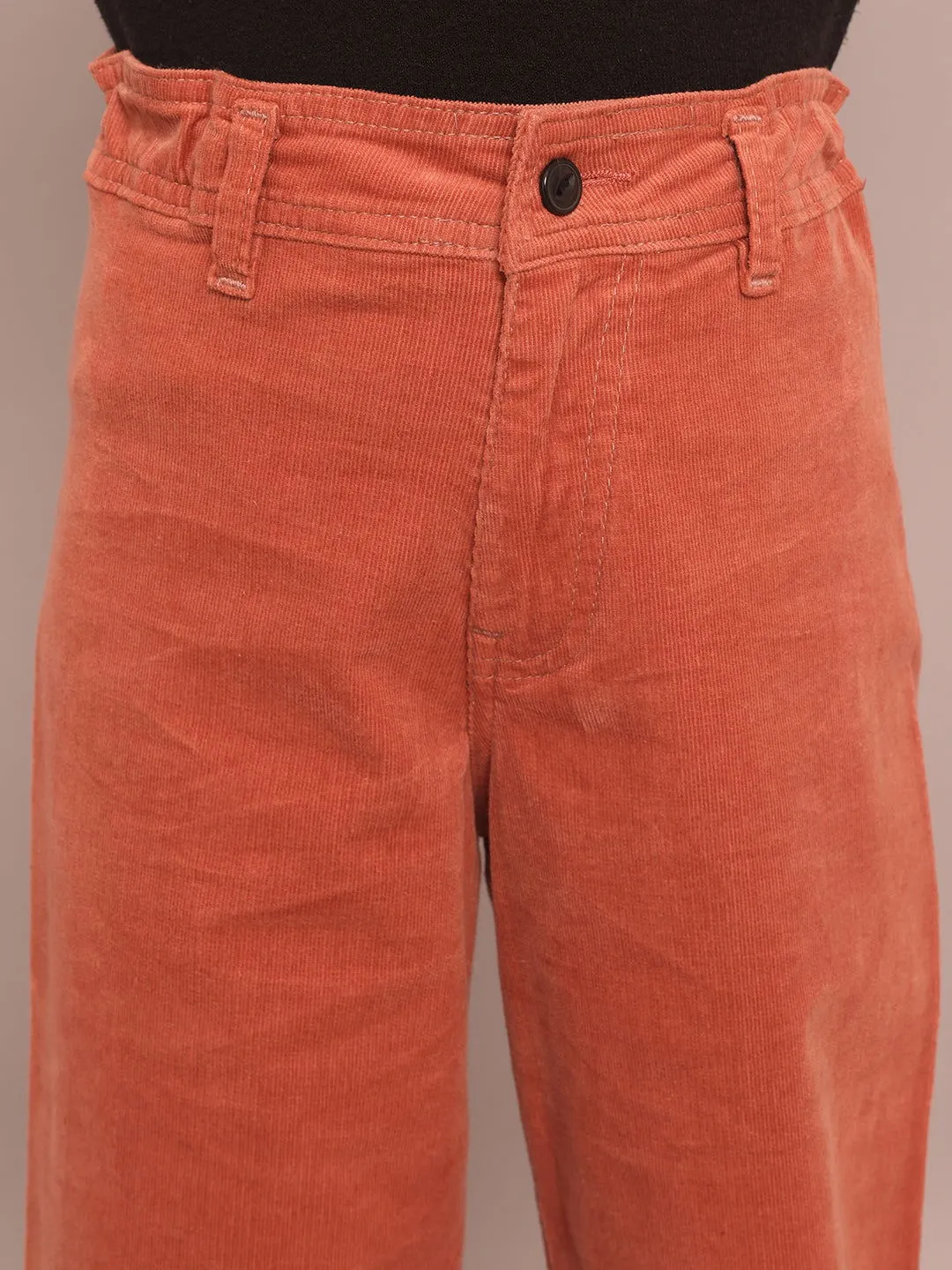 Girls peach corduroy pants