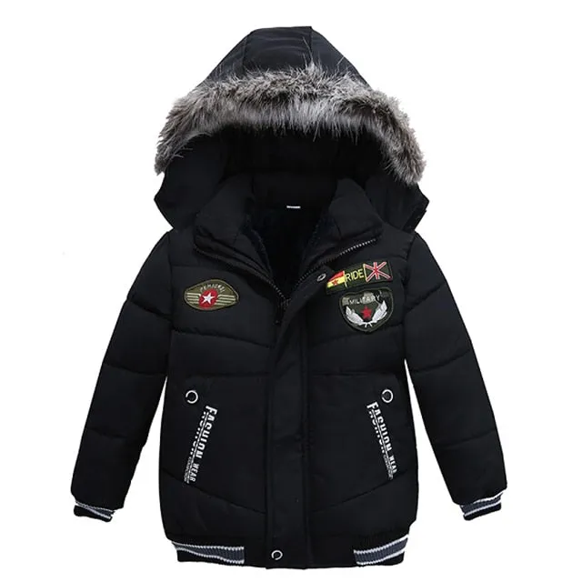 Kinder Jacke mit Kapuze warm Oberbekleidung