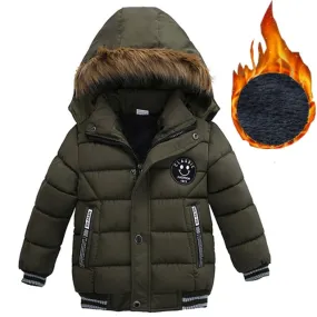 Kinder Jacke mit Kapuze warm Oberbekleidung