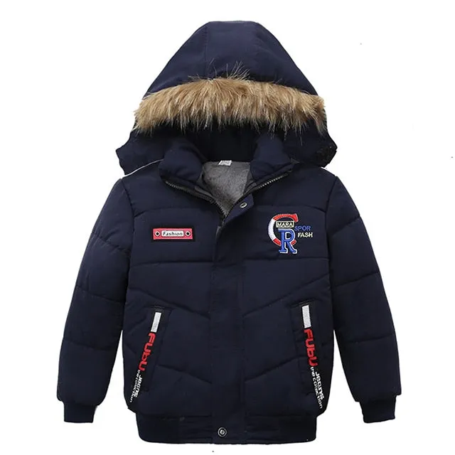 Kinder Jacke mit Kapuze warm Oberbekleidung