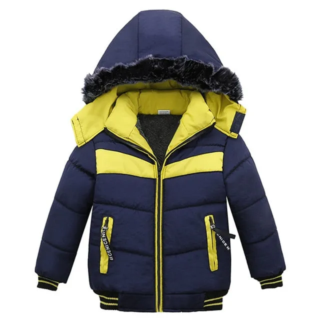 Kinder Jacke mit Kapuze warm Oberbekleidung