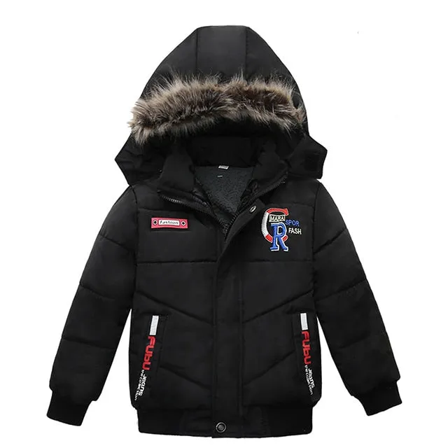 Kinder Jacke mit Kapuze warm Oberbekleidung