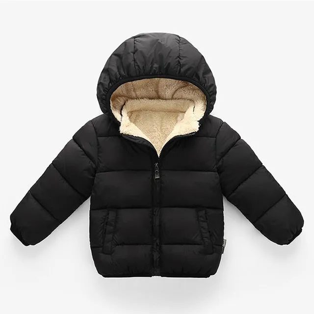 Kinder Jacke mit Kapuze warm Oberbekleidung