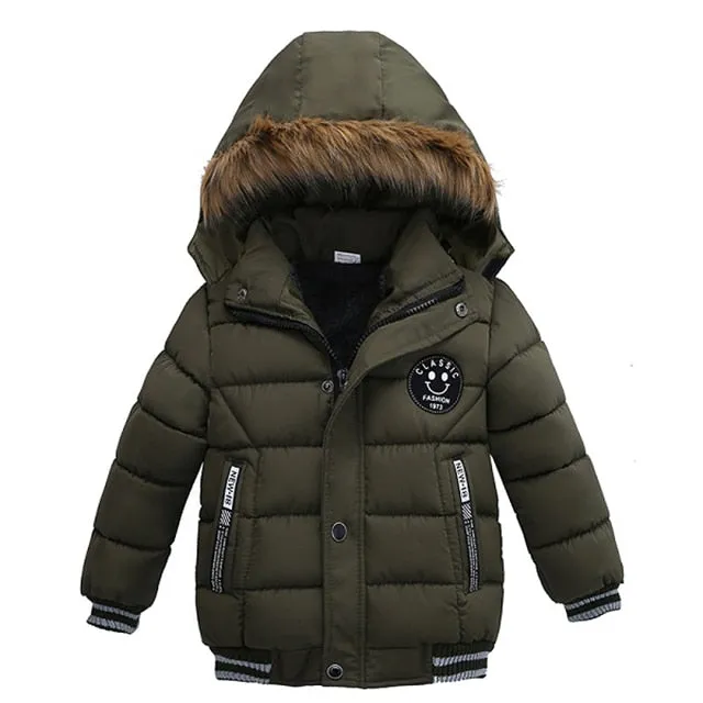 Kinder Jacke mit Kapuze warm Oberbekleidung
