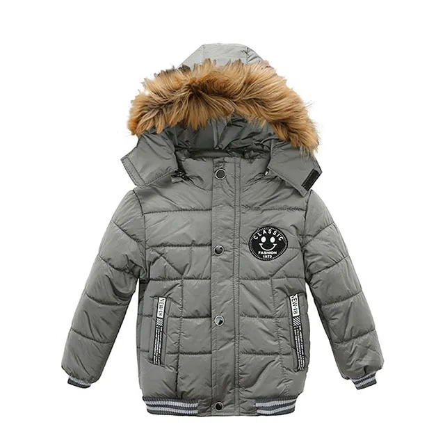 Kinder Jacke mit Kapuze warm Oberbekleidung