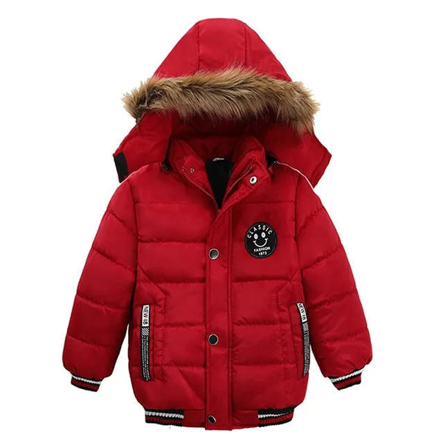 Kinder Jacke mit Kapuze warm Oberbekleidung