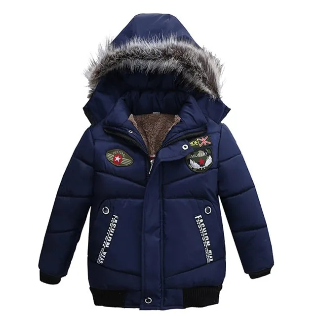 Kinder Jacke mit Kapuze warm Oberbekleidung