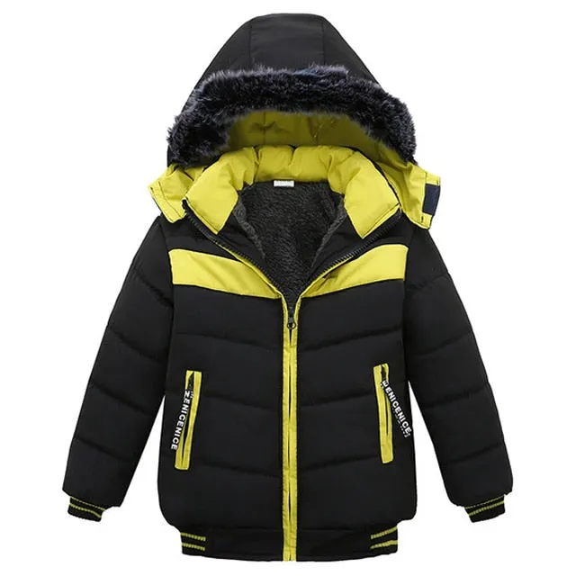 Kinder Jacke mit Kapuze warm Oberbekleidung