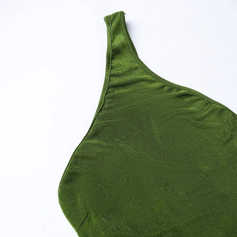 Krystina Bodycon Maxi Dress- Green