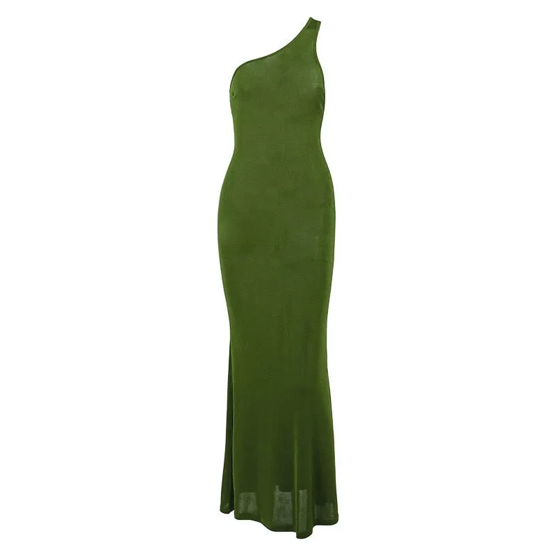 Krystina Bodycon Maxi Dress- Green