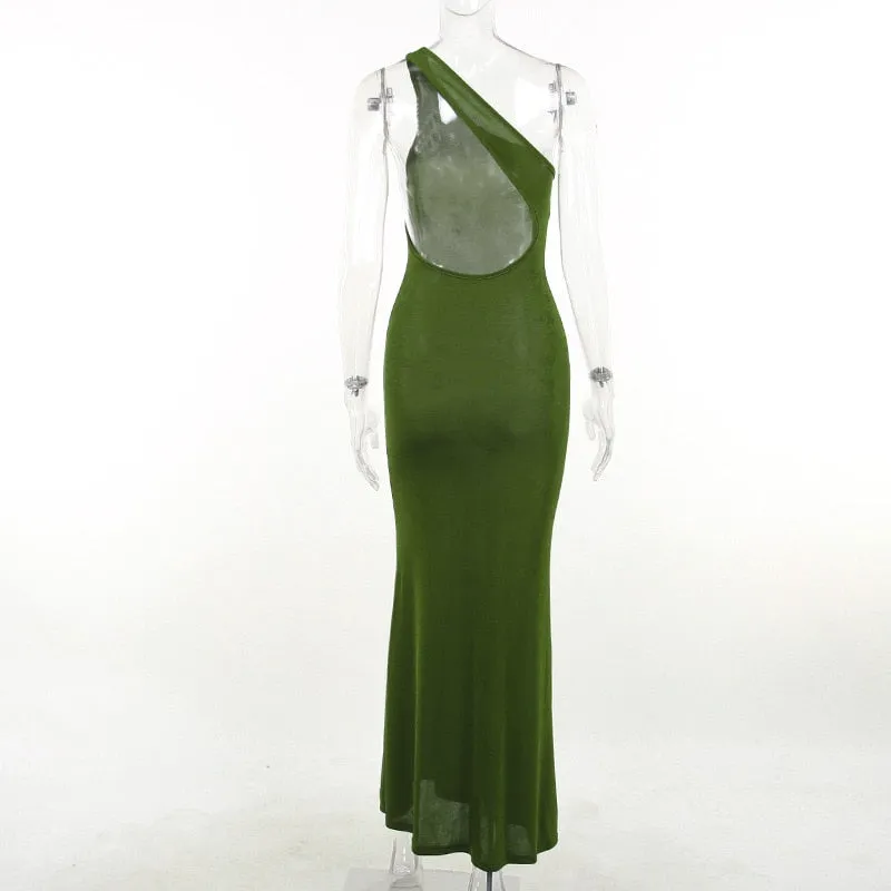 Krystina Bodycon Maxi Dress- Green