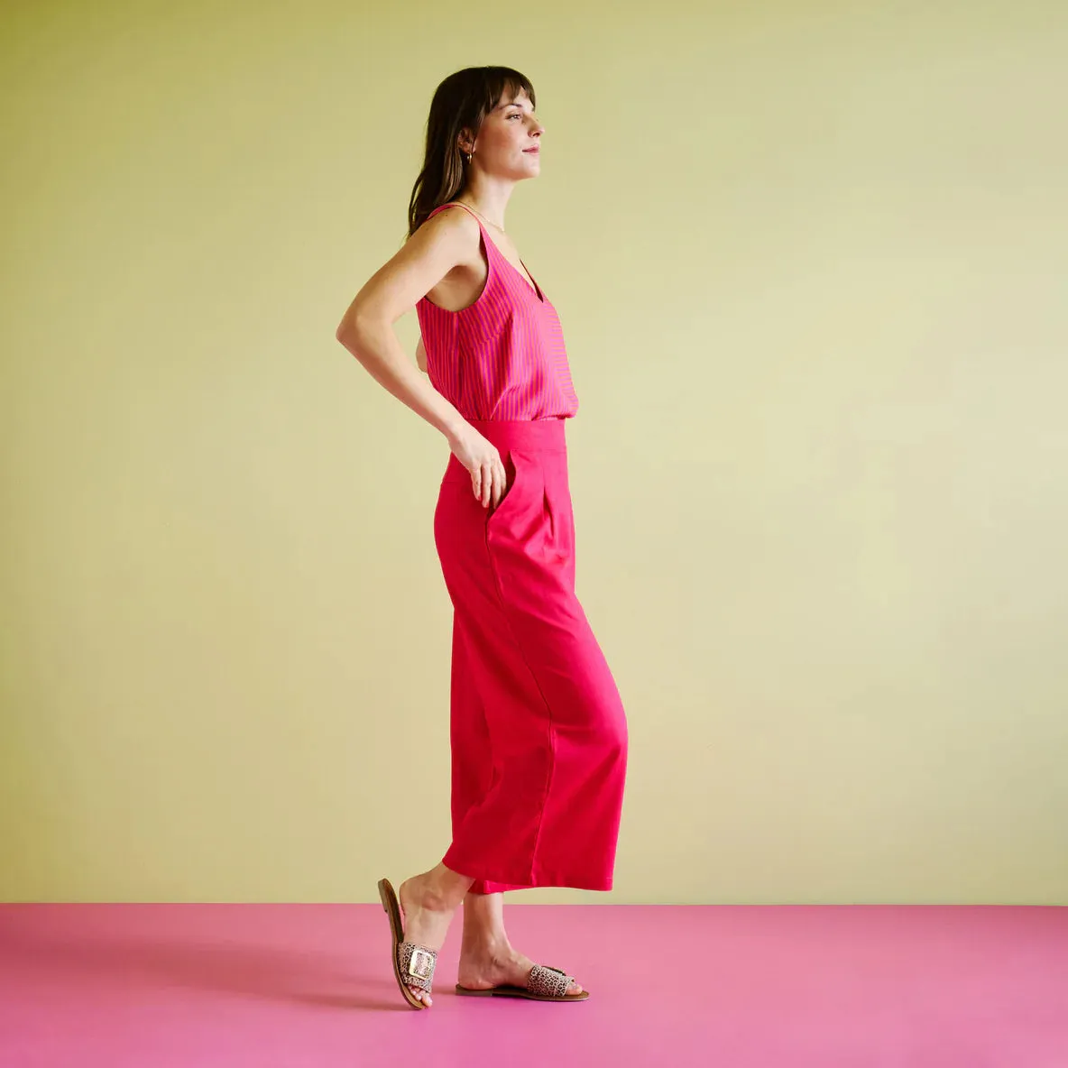 Linen Culottes | Magenta