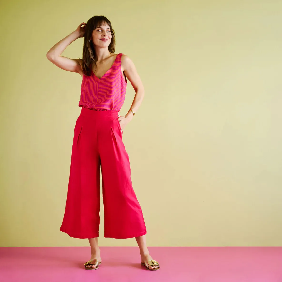 Linen Culottes | Magenta