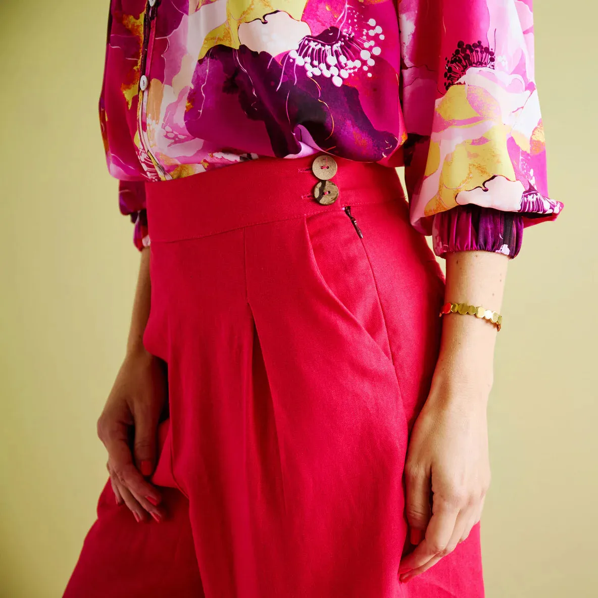 Linen Culottes | Magenta