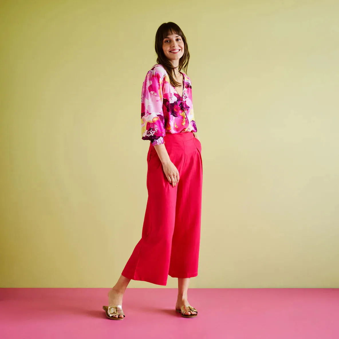 Linen Culottes | Magenta