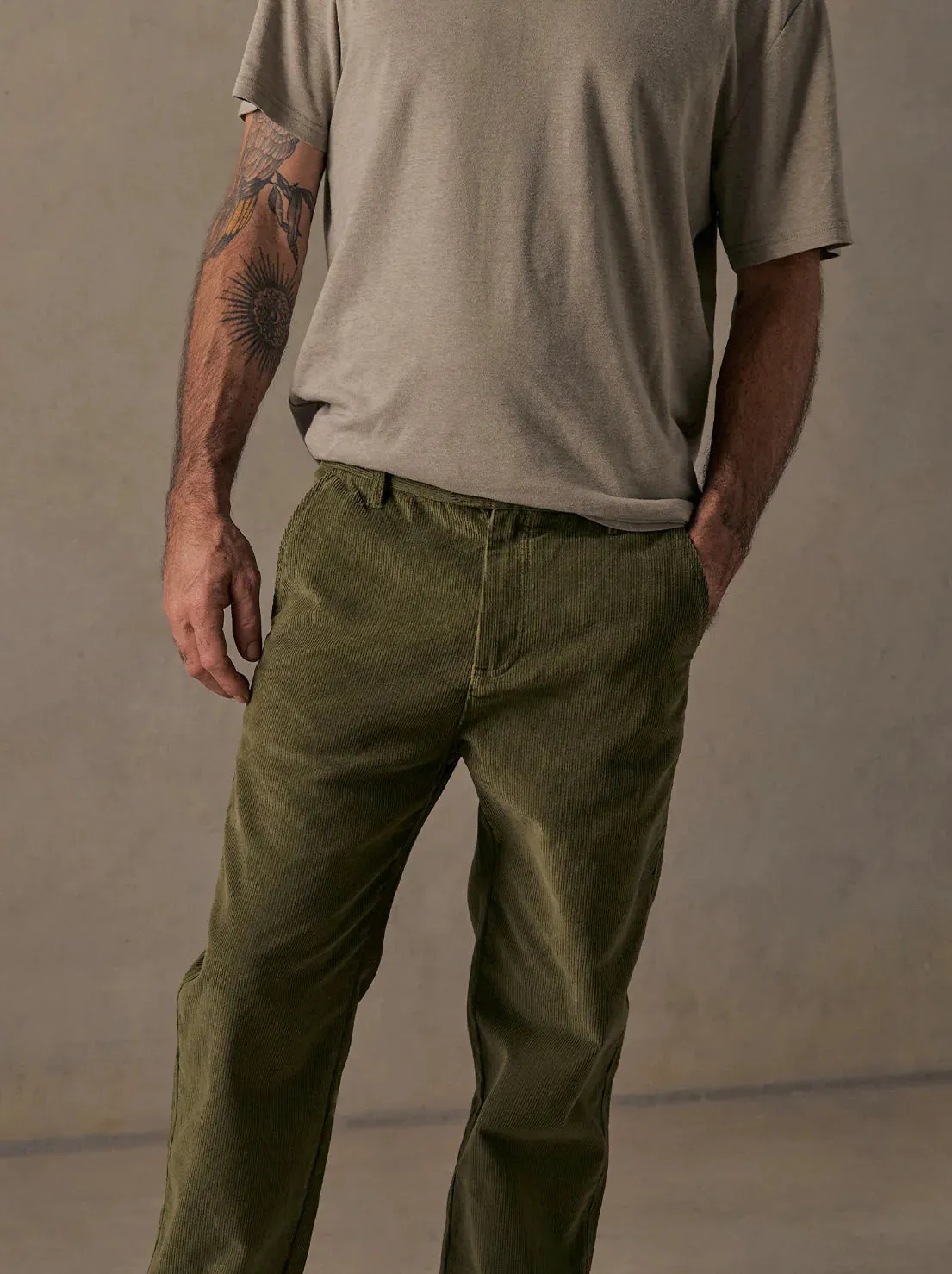 McTAVISH - Cord Pants - Ash Green