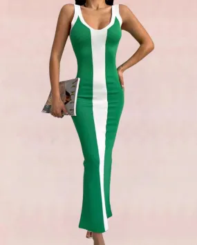 Mystic Charm Bodycon Maxi Dress - Green