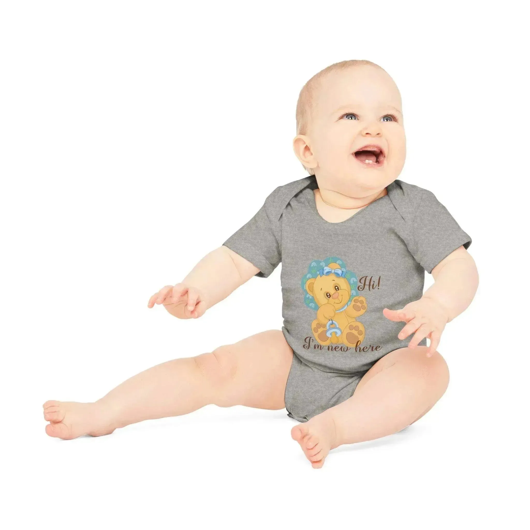 New Baby Bear Organic Short Sleeve Bodysuit