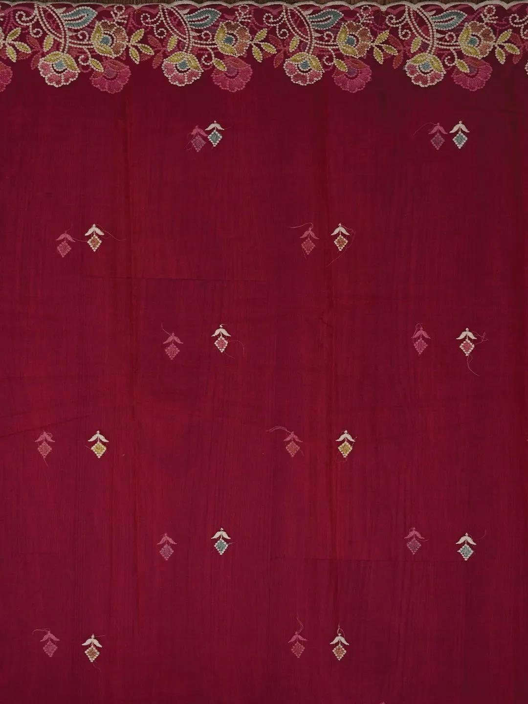 Pink Zari Pure Cotton Dress Material with Dupatta