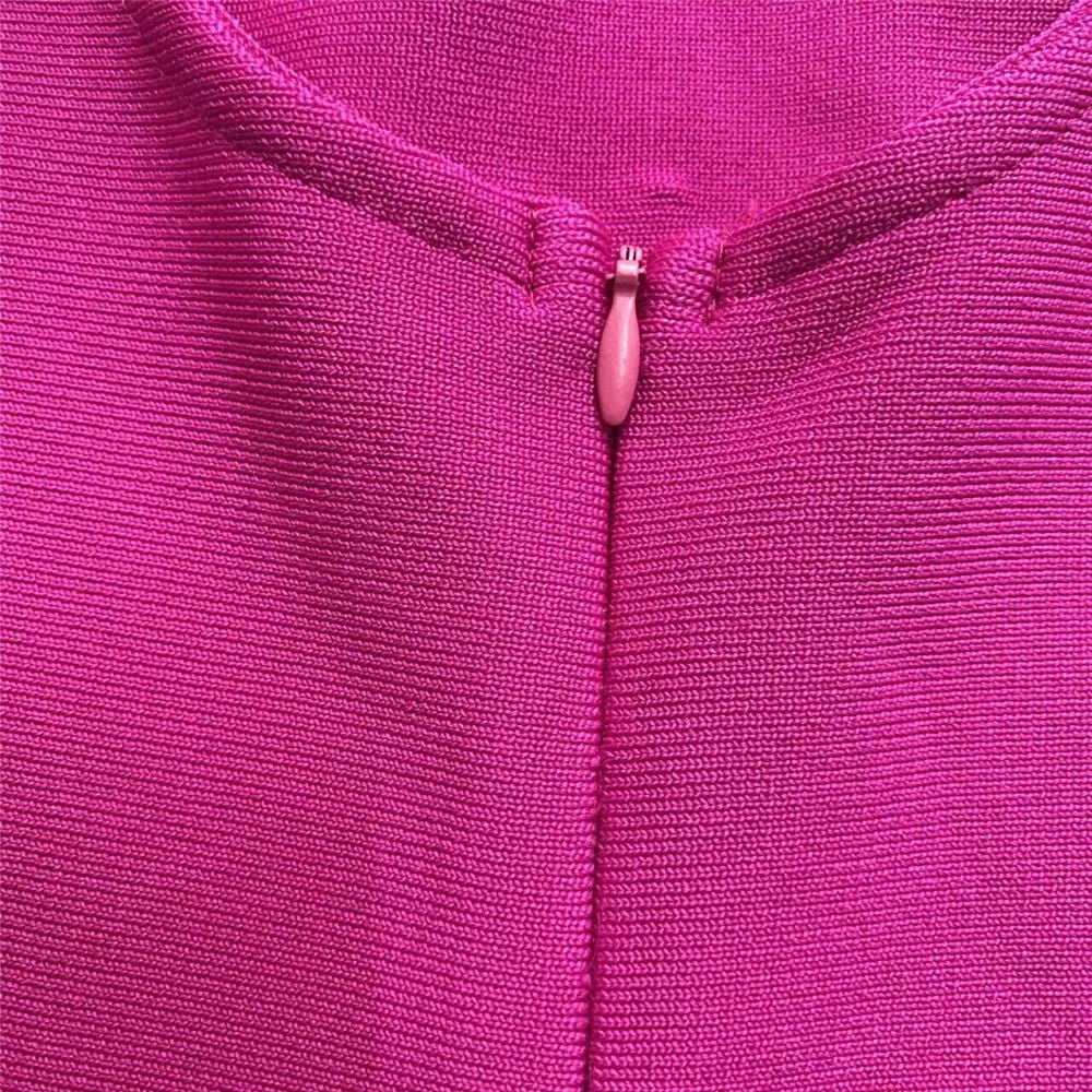 Posh Bandage Midi Dress - Pink
