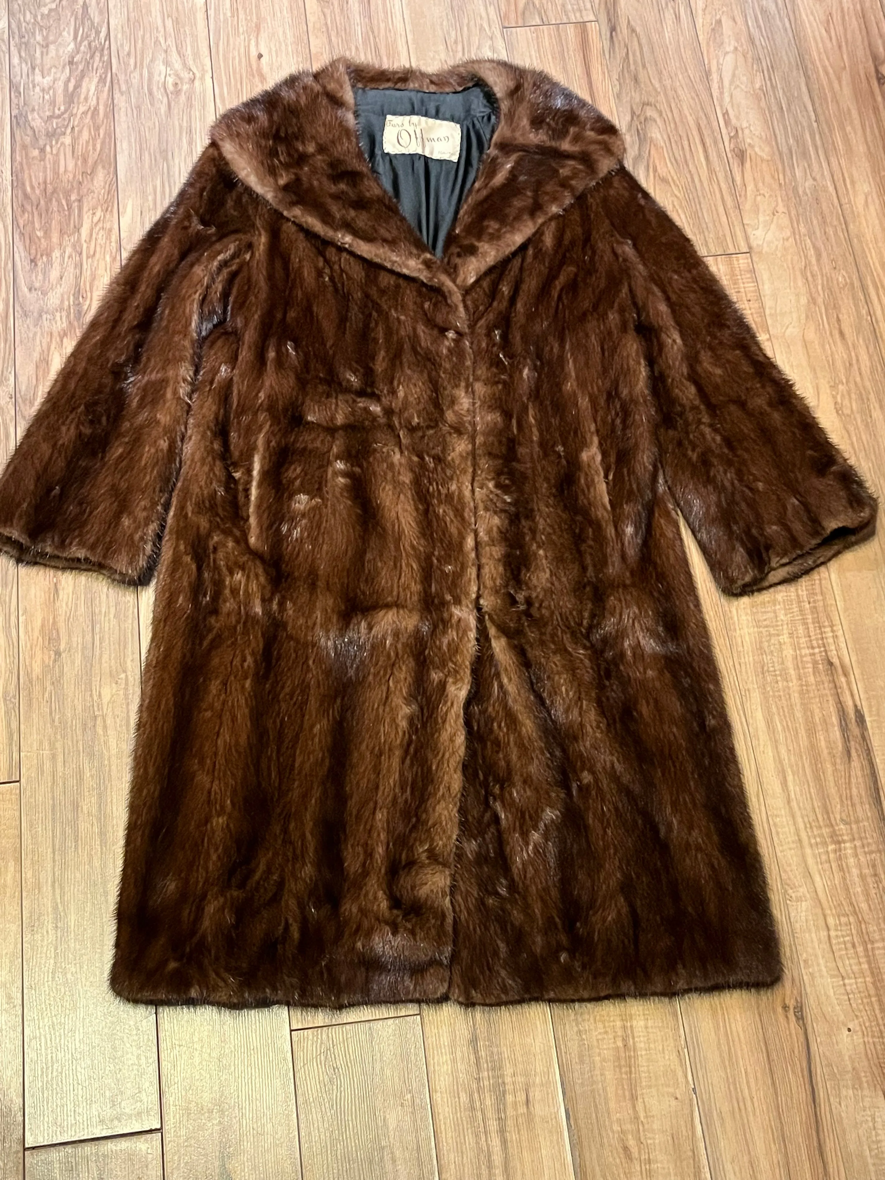 Vintage Furs by Offman Brown Fur Coat, Made in Canada, Size 10