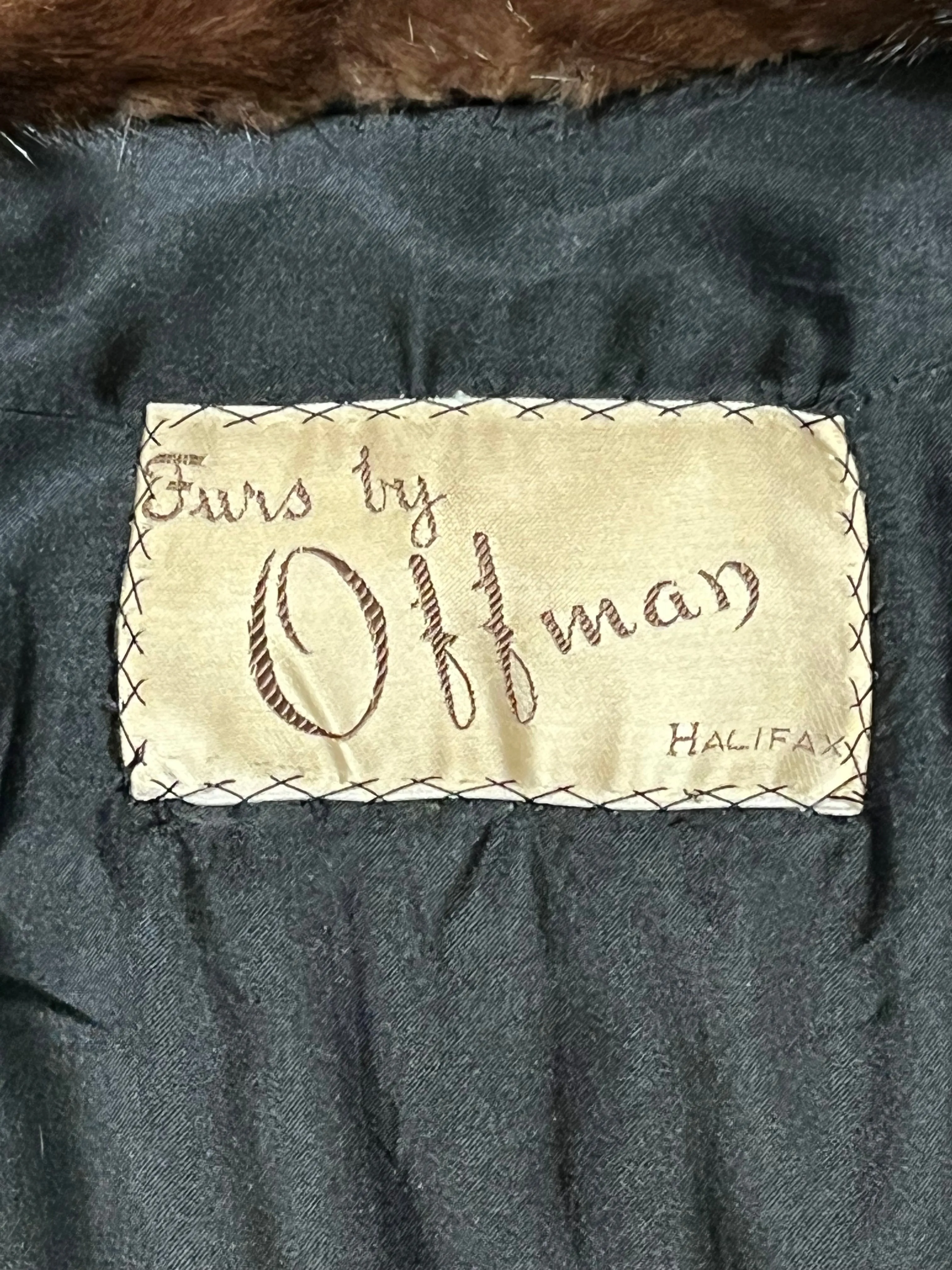 Vintage Furs by Offman Brown Fur Coat, Made in Canada, Size 10
