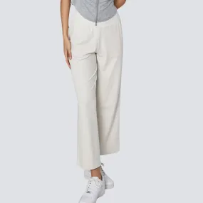 Wide Legged Yoga Pants - Ivory White