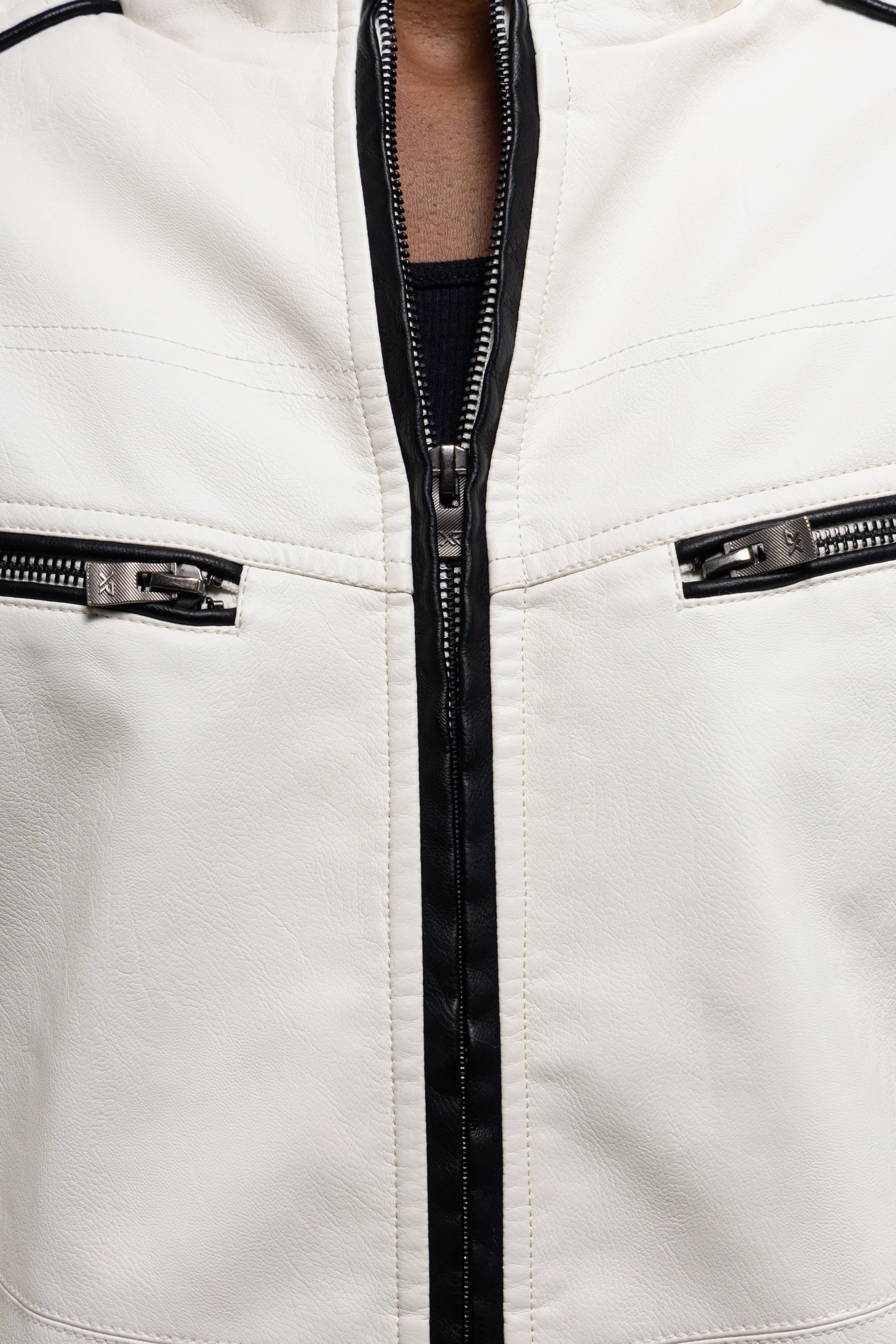 X RAY Men's PU Jacket With Faux Shearling Lining